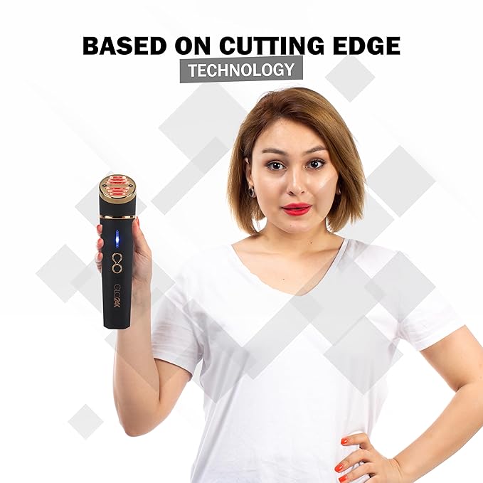 GLO24K Red Light Beauty Device for Face & Neck – 3-in-1 Facial and Neck Massager with Triple LED & Advanced Vibration Technology-Velvo Beauty