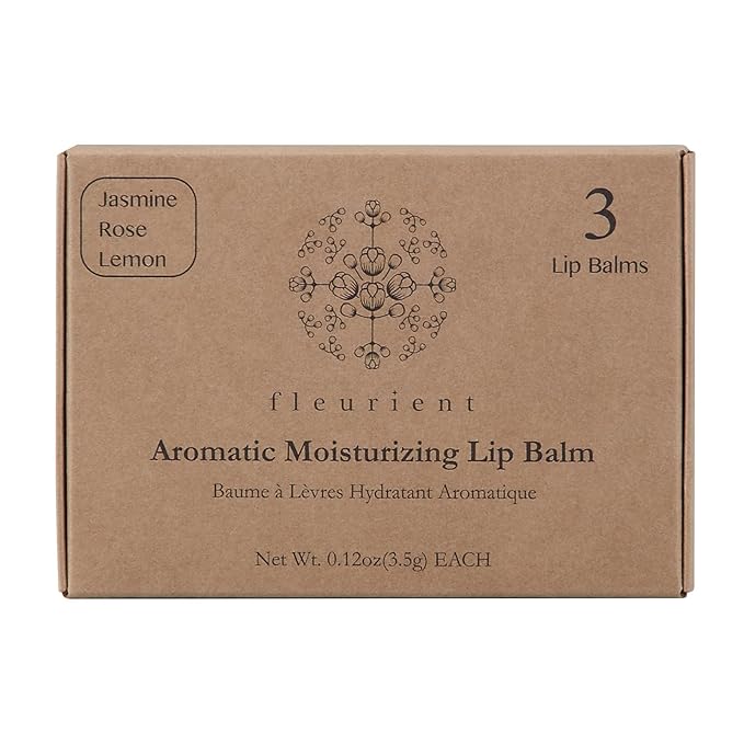 Aromatic Moisturizing Lip Balm-Jasmine, Rose, Lemon | Hydrating, Colorless & Lightly Scented lip moisturizer with Vitamin E (Pack of 3 Scents-0.12oz EA.)-Velvo Beauty