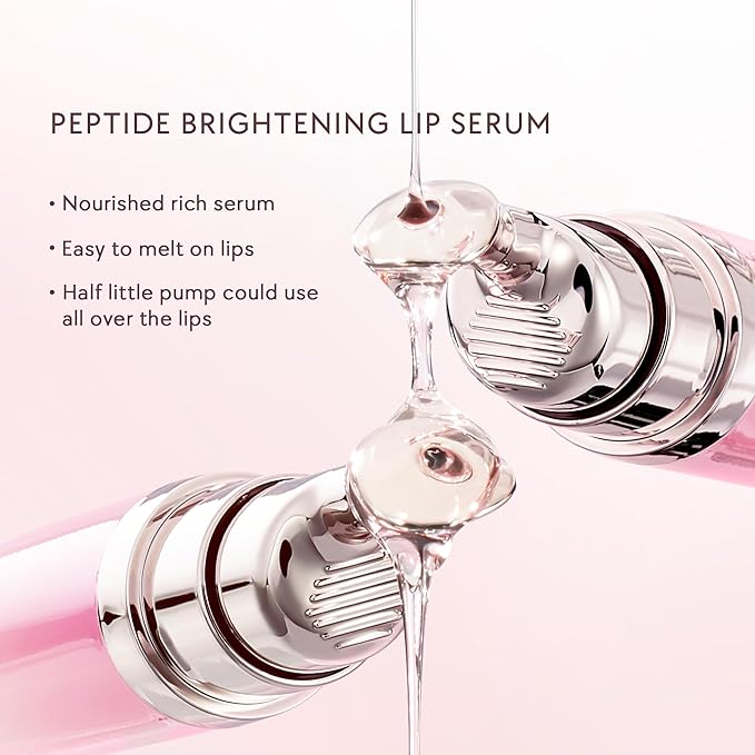 Hydrating Brightening Lip Serum, Nourishing Hydration Tinted Lip Stain, Plumping Lip Gloss with Polypeptide Squalane (00 Clear)-Velvo Beauty