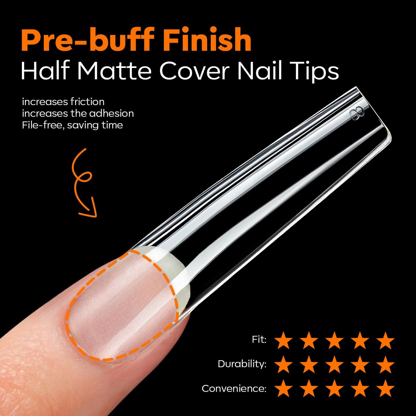 modelones XXL Long Square Nail Tips, Pre-shaped Soft Gel Tips Fake Nails False Acrylic Clear Full Cover Press on Extension Kit Gel Manicure DIY at Home 216PCS 12Sizes-Velvo Beauty