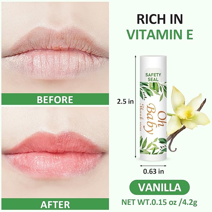 DMSKY 60 Pcs Baby Shower Favors, Lip Balms Bulk Gift for Guests, Boys Girls Games Neutral Gender Reveal Favors, Baby Shower Birthday Party Supplies Basket Gift Stuffers-Velvo Beauty