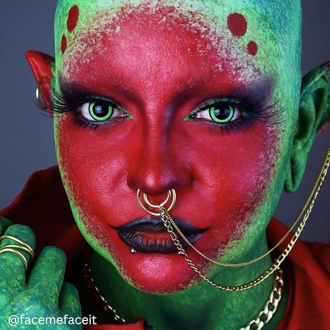 Mehron Makeup Foundation Greasepaint | Stage, Face Paint, Body Paint, Halloween Makeup 1.25 oz (38 g) (RED)-Velvo Beauty