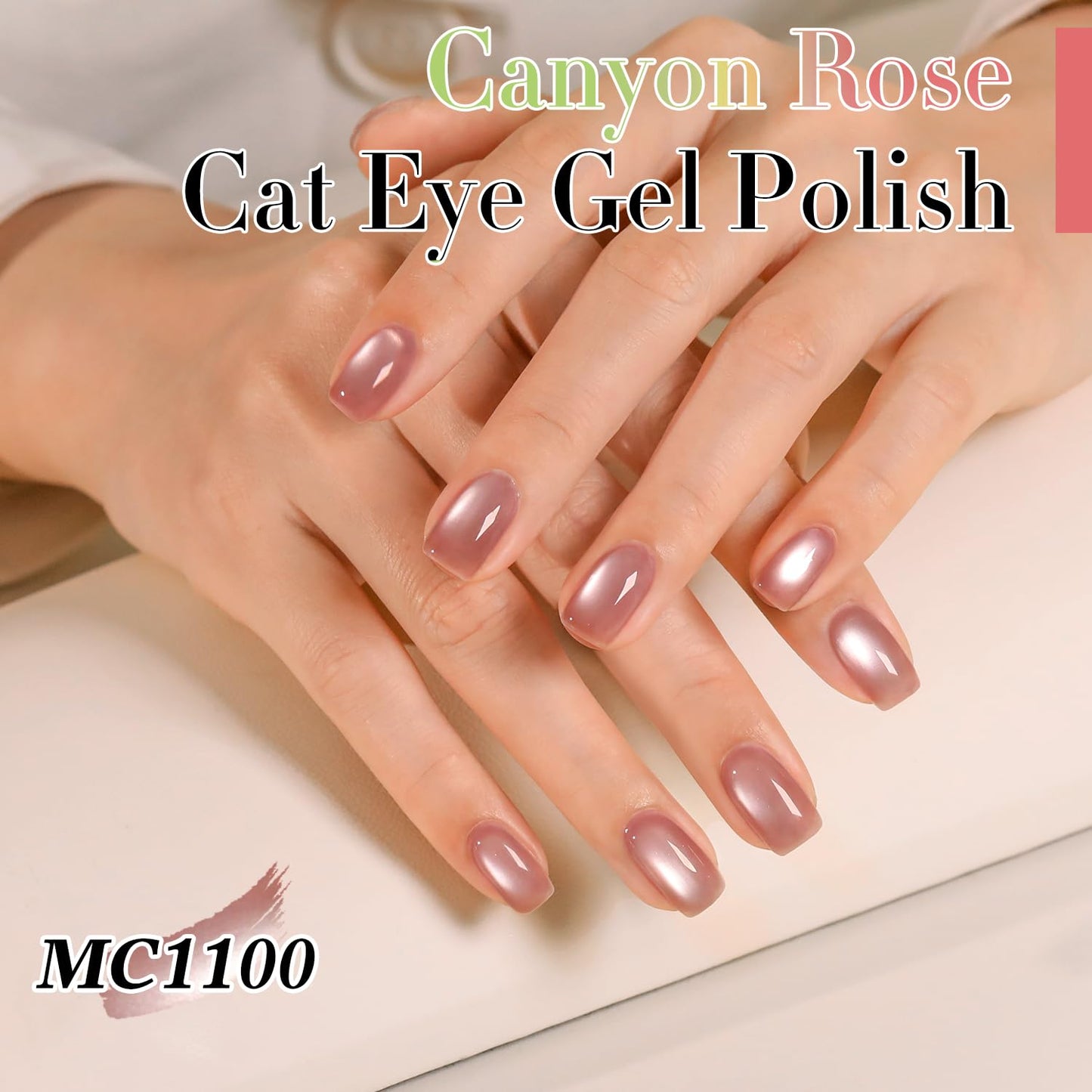 Double Rhythm Jelly Glass Cat Eye Gel Polish with Magnet 15ML Holographic Glitter Shimmer Translucent Sheer Color Magnetic Nail Polish Salon DIY at Home (Jelly Pale Purple-MC1100)-Velvo Beauty