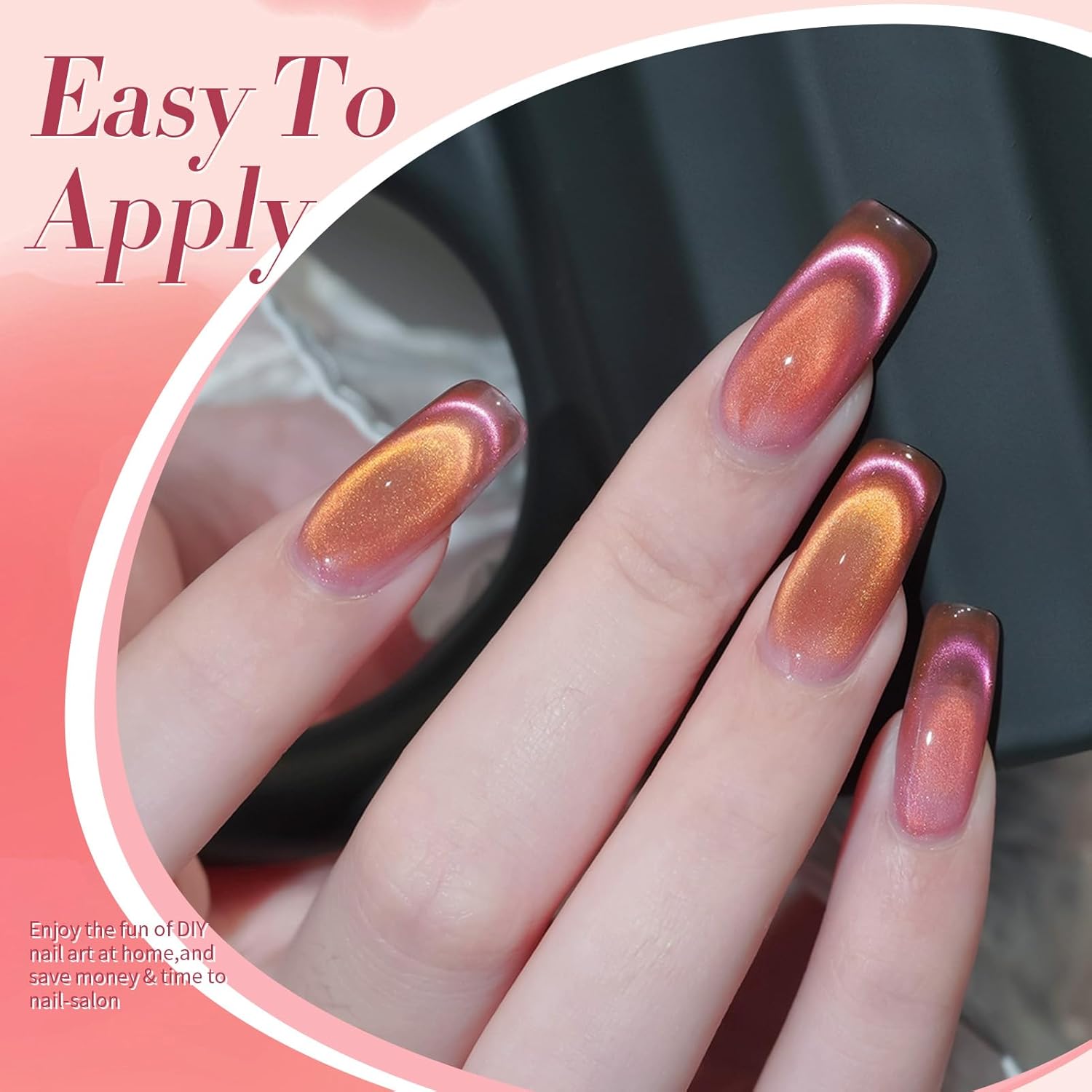 Born Pretty Cat Magnetic Eye Gel Nail Polish Rainbow Aurora Cat Magnetic Gel Polish Firefly Red Gold Cat Magnetic Eye Gel Manicure Nail Art DIY 15ml-Velvo Beauty