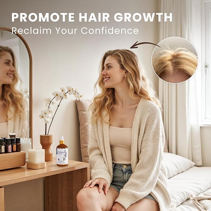 HIQILI Essential Oil for Diffuser (3.38 Fl Oz (Pack of 1), Rosemary)-Velvo Beauty