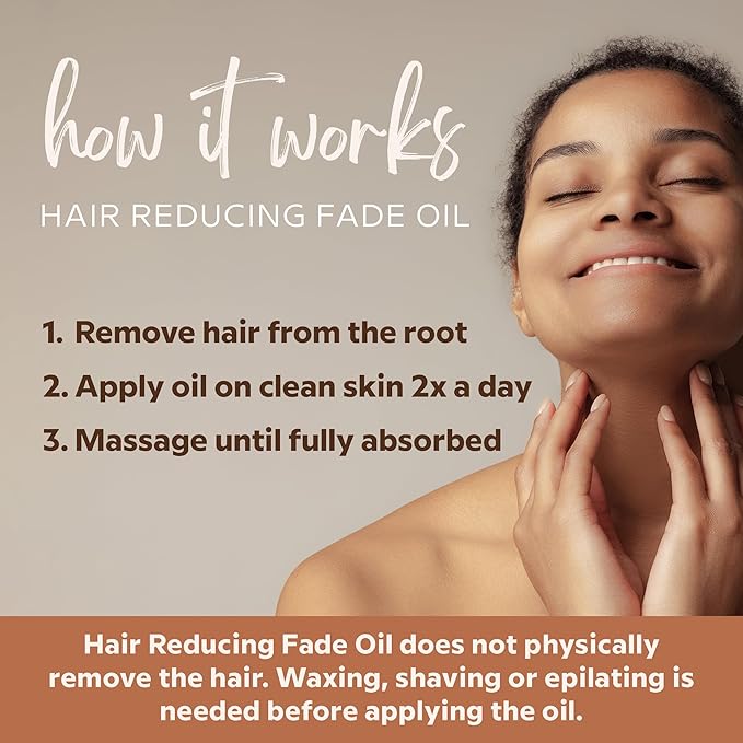 Hair Reducing Fade Oil – Regular Strength (Not sensitive skin), Minimizes Hair Growth for Face & Body – For Women & Men – 15ml Serum-Velvo Beauty