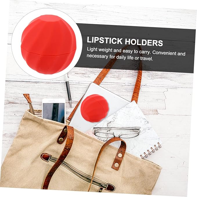 10pcs Box Spherical Lipstick Case Bulk Lip Balm Lipgloss Lip Gloss Round Ball Containers Lip Balm Containers Lip Balm Sphere Container Empty Lip Balm Sphere Lip Balm Bottles Red-Velvo Beauty