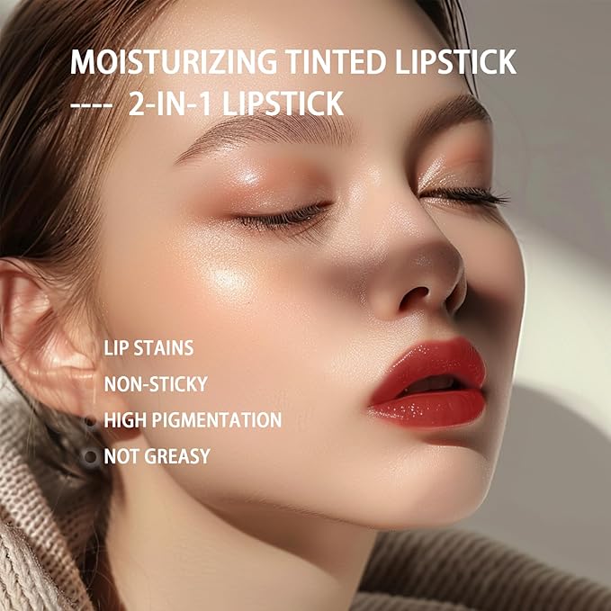 Hydrating Tined Lip Blams - Moisturizing High Pigmented Lip Blam Stick Care Plumping Glossy Finish for Dry Lips for Women-Velvo Beauty