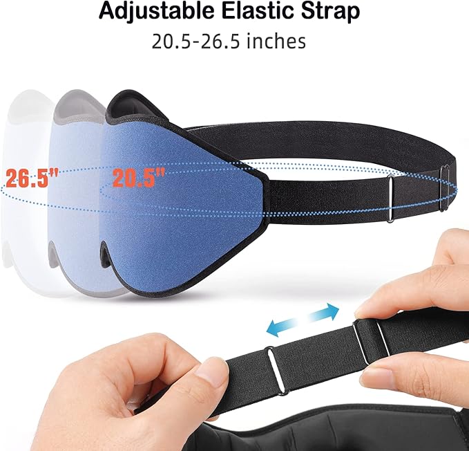 LitBear Sleep Masks, Light Blocking Eye Mask Sleeping for Women Men Side Sleeper, Soft 3D Comfortable Sleeping Mask with Adjustable Elastic Strap for Travel-Velvo Beauty