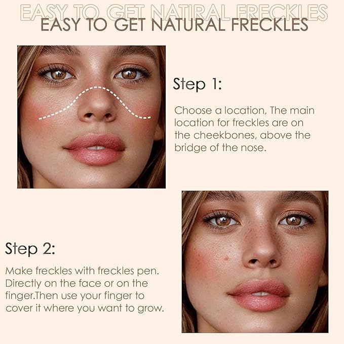 2 Pack Freckle Pen,Liquid Face Fake Freckles Pens to Create Natural Freckle Makeup and Freck beauty,Fake Freckles Waterproof for Lifelike Sunkissed Makeup,Mole Pen (01Light+04Espresso)-Velvo Beauty
