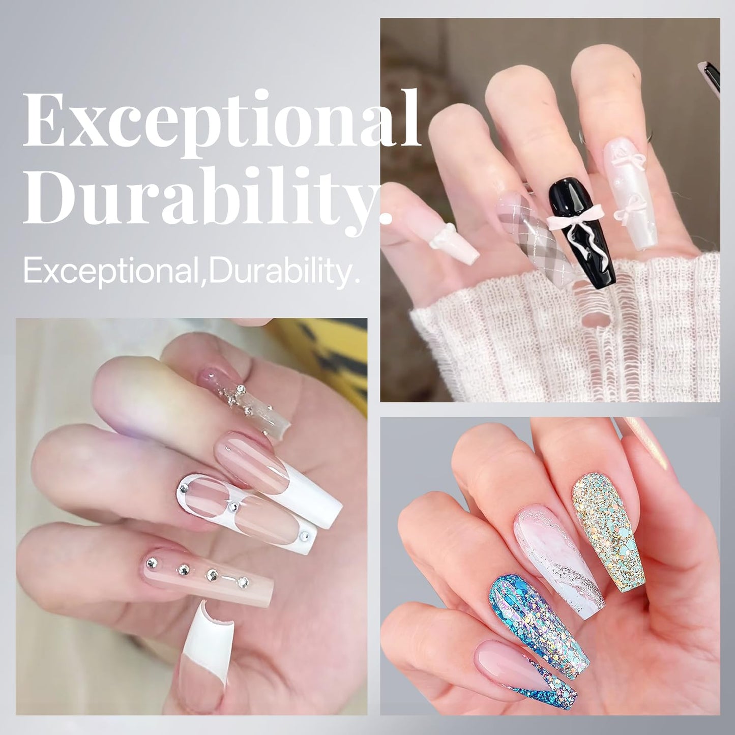 krofaue French Nail Tips - Acrylic Soft Gel False Tips 500PCS Half Cover Square Fake Nails for Women Half Matte French Tip Press on Nails 10 Sizes-Velvo Beauty