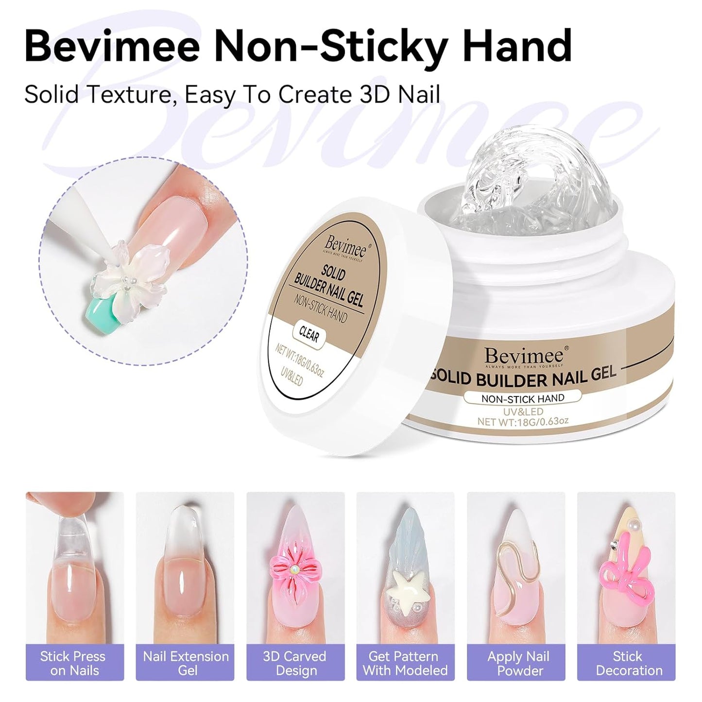 Sculpting Gel for Nail Art and 15ml Nail Glue, Solid Builder Gel for Nails Clear Non-Stick Hand For Modeling, Sculpture, Nails Extension UV/Led Manicure DIY At Home-Velvo Beauty