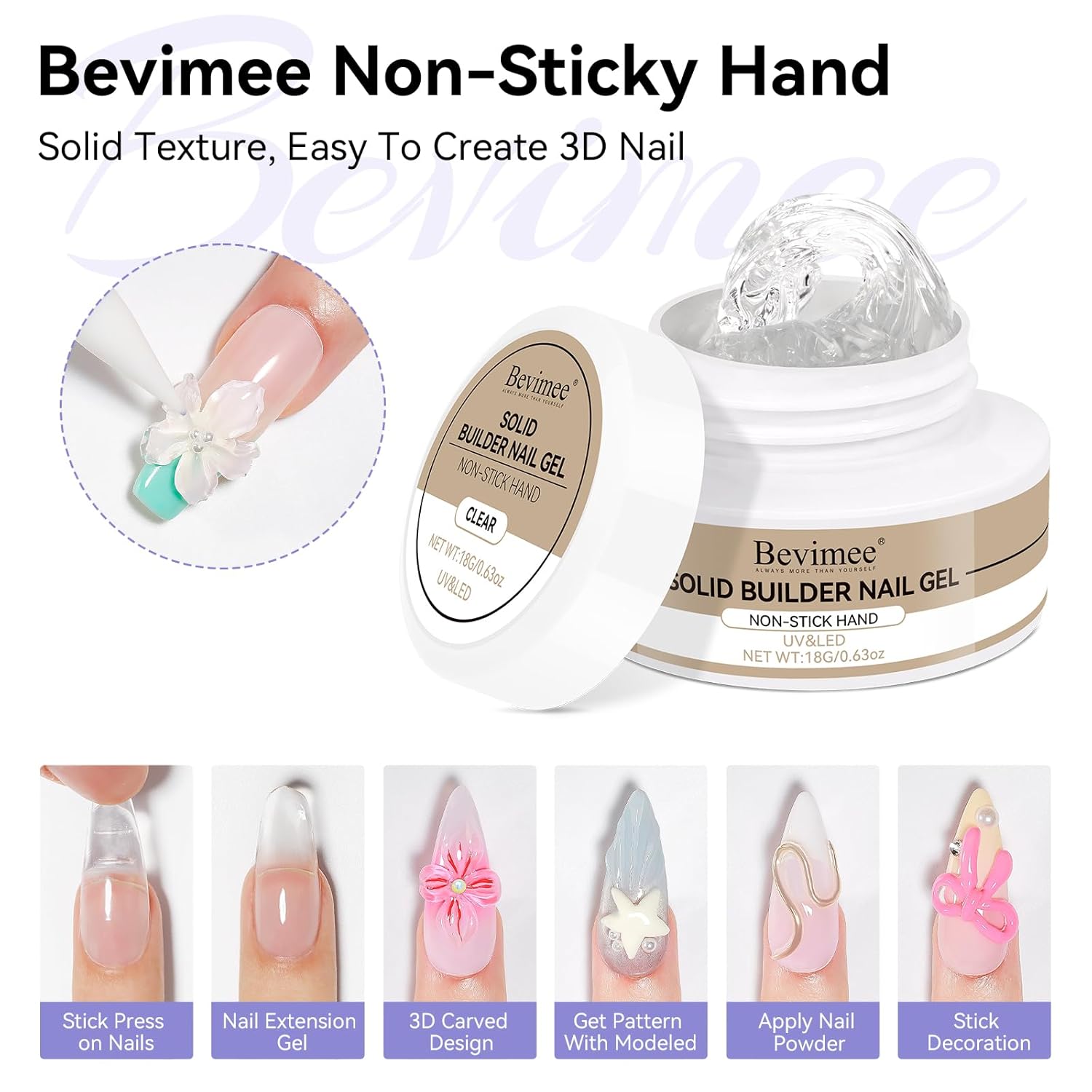 Sculpting Gel for Nail Art and 15ml Nail Glue, Solid Builder Gel for Nails Clear Non-Stick Hand For Modeling, Sculpture, Nails Extension UV/Led Manicure DIY At Home-Velvo Beauty