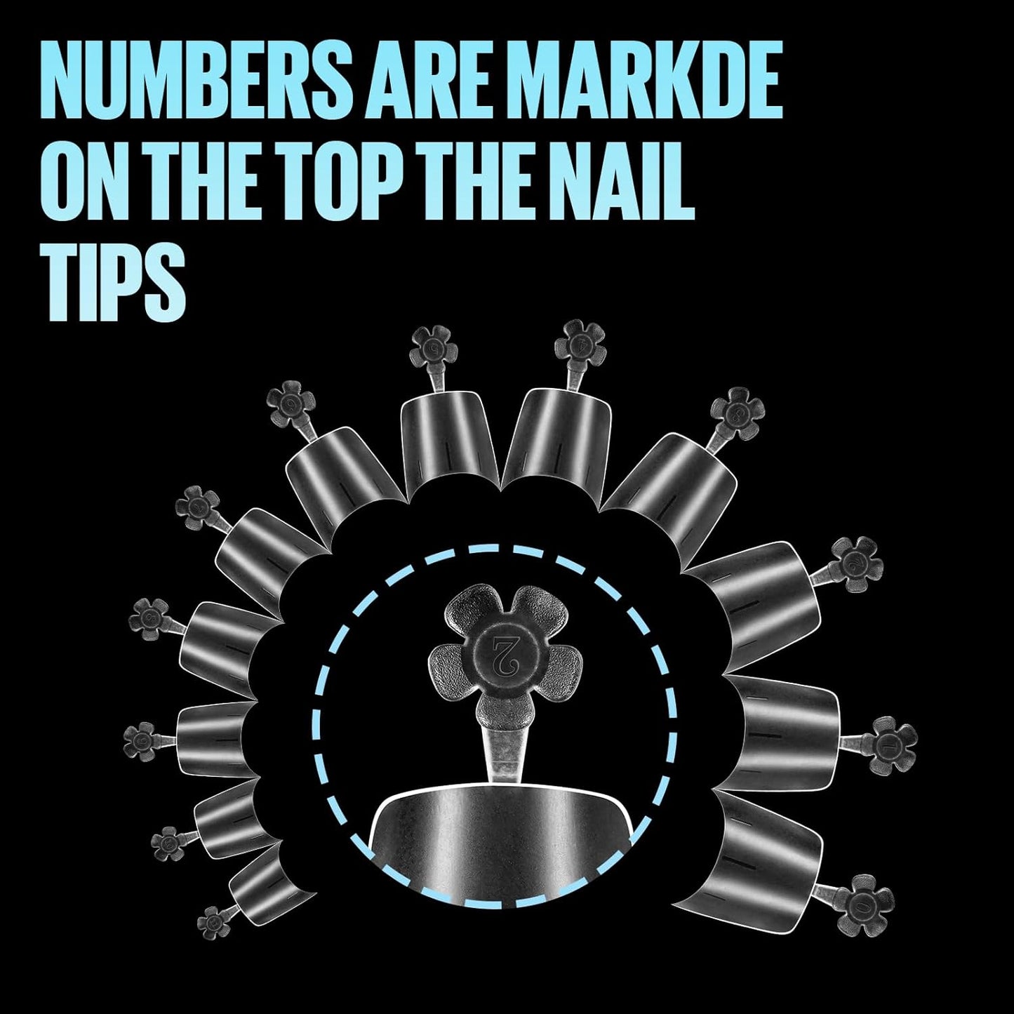 TOMICCA Short Squoval Nail Tips, 240Pcs Acrylic Half Cover Tips, 12 Sizes No C Curve Full Matte Gel Nail Tips, Nail Extension Tips for Beginner and Professional-Velvo Beauty