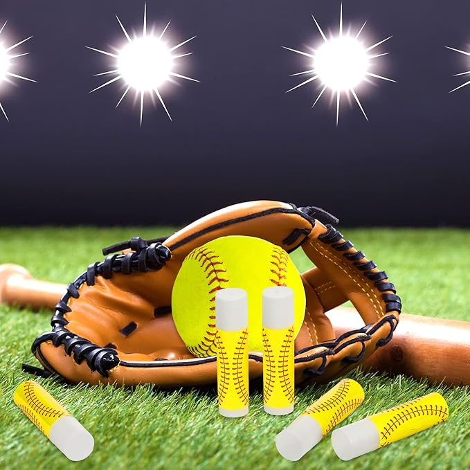 Demissle 40 Pcs Softball Lip Balm, Softball Lipstick, Organic Jasmine Taste Moisturizing Lip Balm, Softball Gifts for Women, Girl, Team-Velvo Beauty