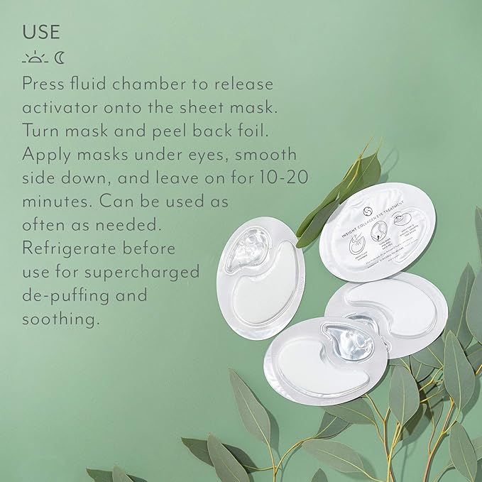 CIRCCELL Insight Collagen Eye Treatment Masks, collagen eye mask, eye bags treatment, under eye pads, 4 treatments-Velvo Beauty