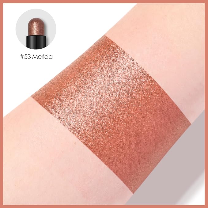 FOCALLURE Shimmer and Matte Cream Eyeshadow Stick,Smooth Brilliant Eye Brightener Pencil for Women,Long Lasting Waterproof Eye Shadow and Liners Makeup,Merida-Velvo Beauty