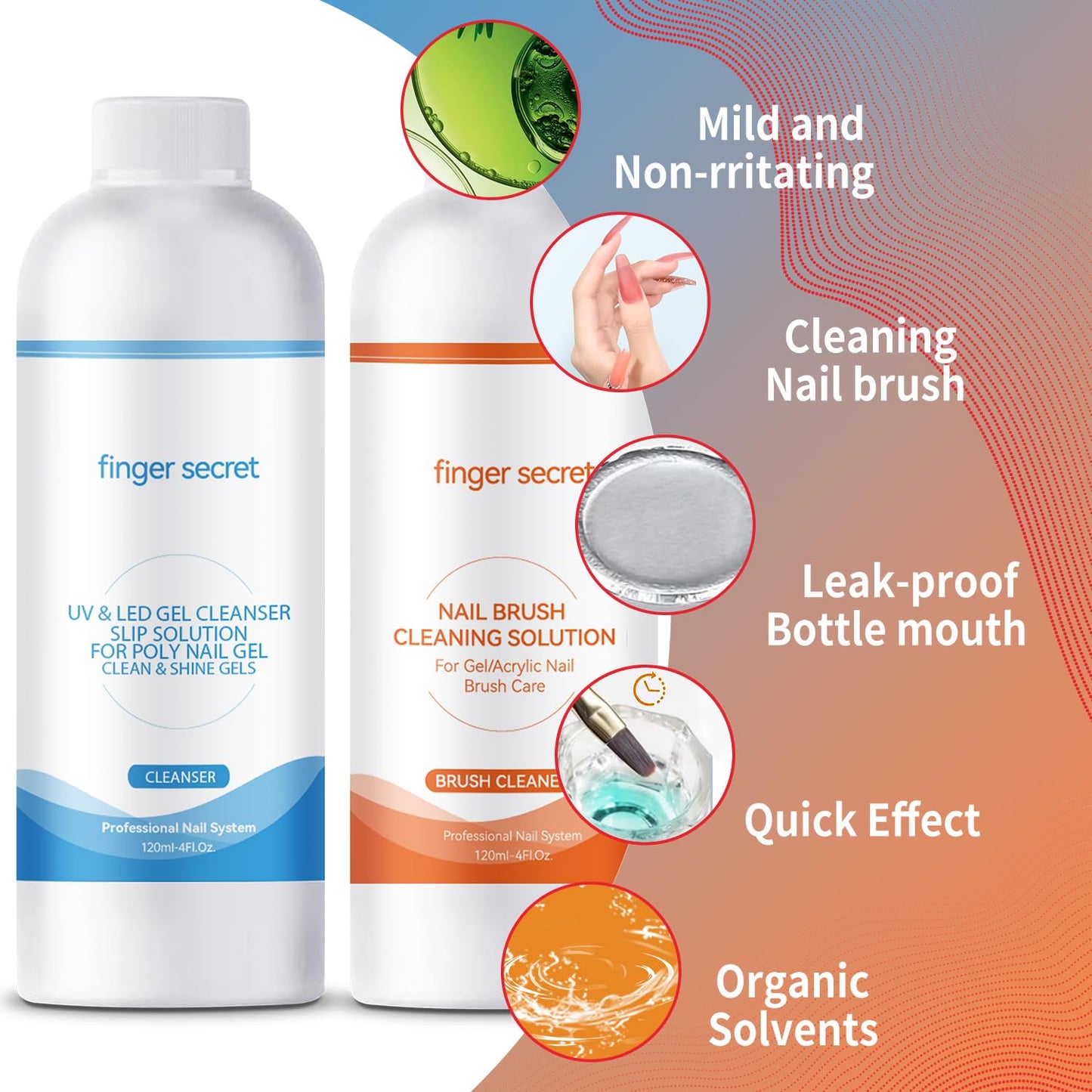 Slip Solution Kit Slip Solution & Nail Brush Cleaner Slip Solution for Poly Gel Nails Quickly Clean Nail Brushes with Glass Cup Nail Cleaning pads Easy DIY Poly Gel Nail at Home-Velvo Beauty