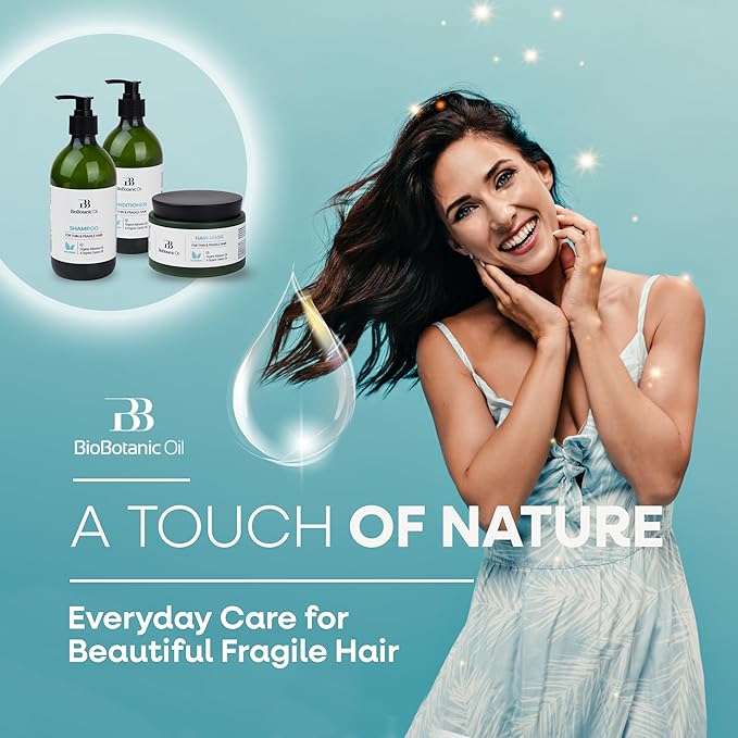 Bio Botanic Oil Hair Mask for Thin, Sparse & Brittle Hair | Strengthens & Restores | Organic Castor & Babassu Oils | SLS-Free, Paraben-Free, Deeply Hydrating & Softening | 250ml-Velvo Beauty