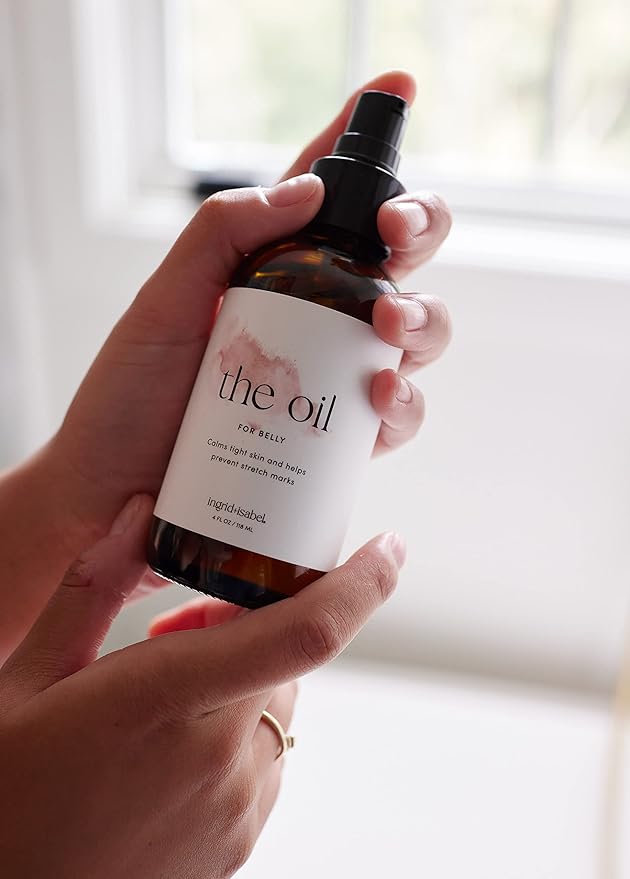 Ingrid & Isabel, The Oil, Organic Belly & Body Oil, Prevents Stretch Marks & Scars, Maternity & Pregnancy Skincare, 4 Fl Oz-Velvo Beauty