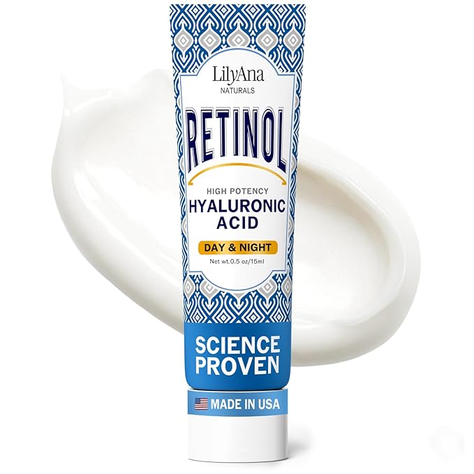 LilyAna Naturals Anti Aging Retinol Face Cream for Women – Wrinkle & Neck Cream for Firming, Retinol Moisturizer for Face with Hyaluronic Acid, Hydrating Night Cream for Fine Lines, Collagen Boost-Velvo Beauty