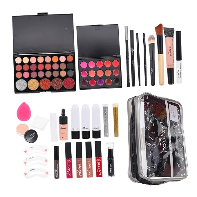 1 Set women's makeup set Eyebrow Pencil All-in-one Makeup Kit Makeup Multi- Makeup Kit Professional Foundation Cosmetics Supplies One-piece student mascara-Velvo Beauty