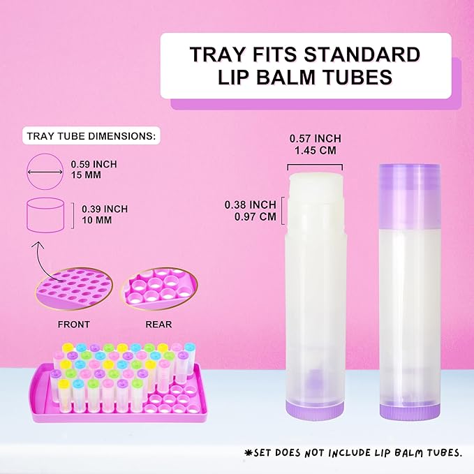 Lip Balm Filling Tray and Spatula (2 Sets) - Fast and Easy To Use - Just Pour & Spread - Instantly Fills 50 Lip Balm Containers (sold separately) - Make Your Own Natural Lip Balm Chapsticks at Home-Velvo Beauty