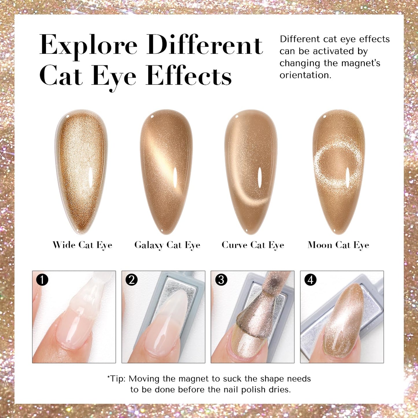 AZUREBEAUTY Cat Eye Nail Polish Quick Dry Nude Brown Magnetic Fingernail Polish no Gel Long-lasting Salon-Quality for Women Girl Gift 0.34 fl oz-Velvo Beauty