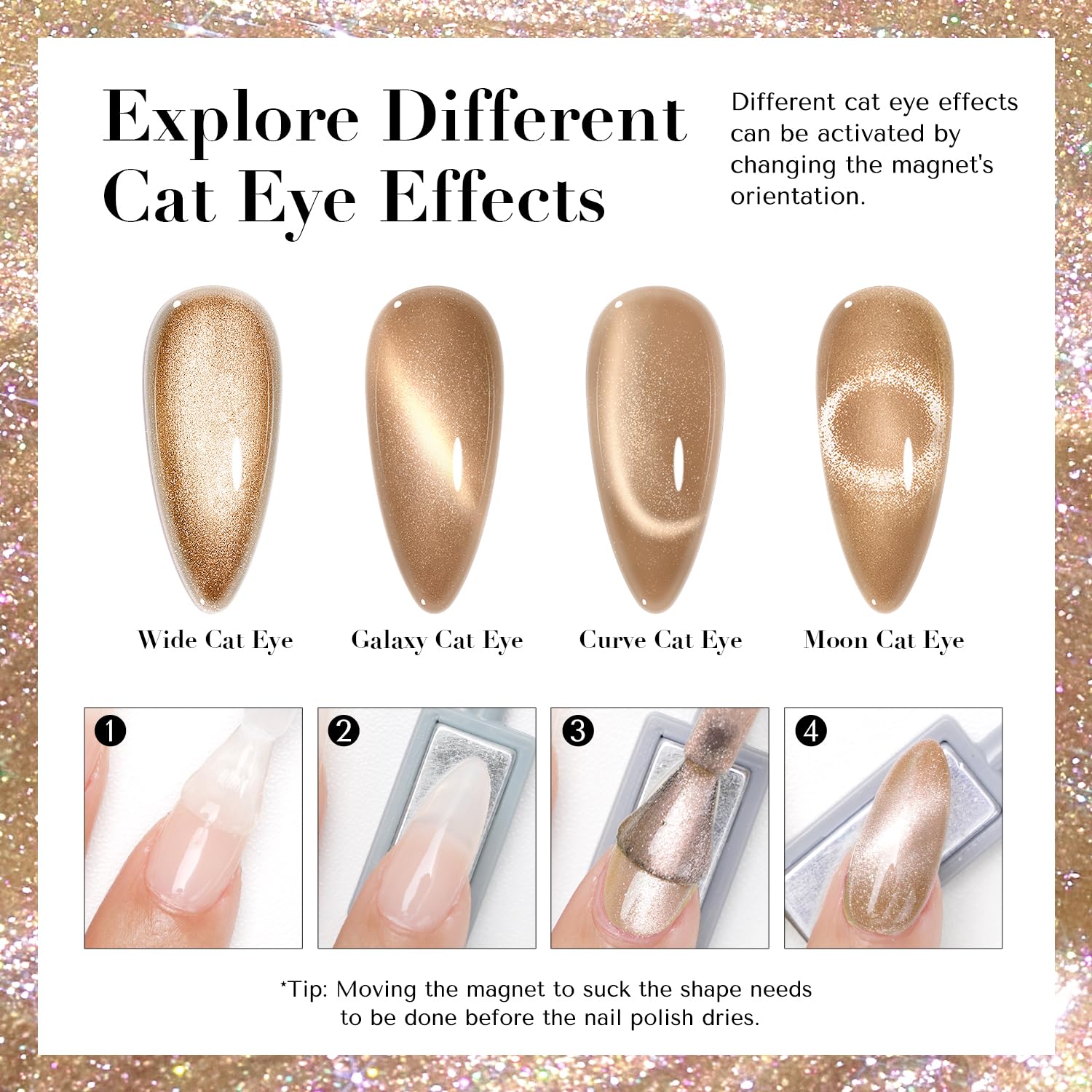 AZUREBEAUTY Cat Eye Nail Polish Quick Dry Nude Brown Magnetic Fingernail Polish no Gel Long-lasting Salon-Quality for Women Girl Gift 0.34 fl oz-Velvo Beauty