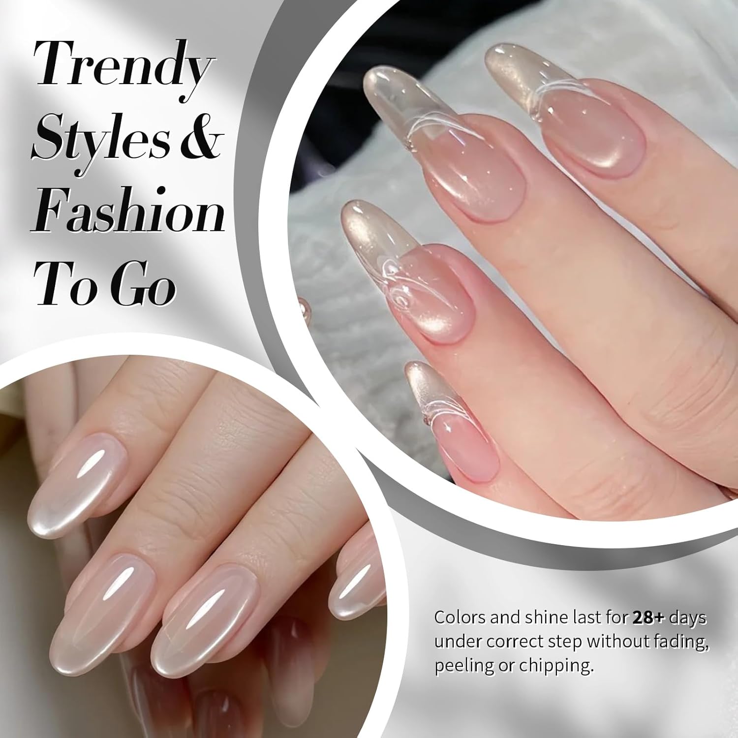 Born Pretty Magnetic Gel Nail Polish Flowing Light White Cat Magnetic Eye Gel Nail Polish White Auroras Cat Magnetic Eye Gel Polish Nail Art Vanish 15ML-Velvo Beauty