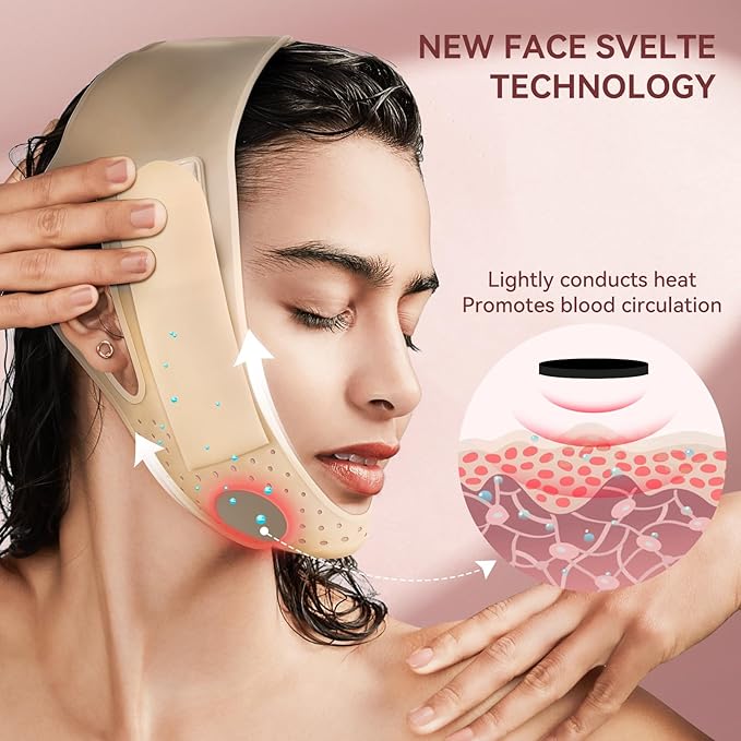 JUSRON V-Line Mask Chin Up Mask Face Strap, Soft Silicone Chin Strap V Shaped Face Mask, Jaw Exerciser 23-27 Inches (Neon Purple)-Velvo Beauty