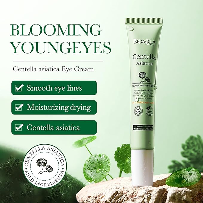BIOAQUA Centella Asiatica Nourish Repair Eye Cream Soothing Oil Control Anti-Acne 20g / 0.7oz-Velvo Beauty