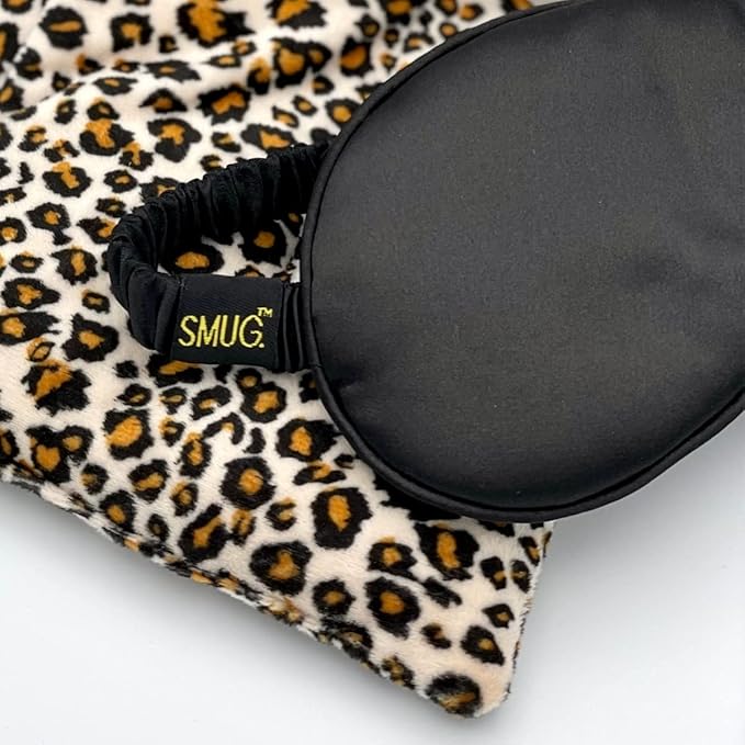 SMUG Satin Sleep Mask & Eye Mask | Travel Sleep Masks for Women & Men | Soft Sleeping Eye Mask to Nourish Skin & Reduce Dark Circles | Eye Sleep Mask Shades to Block Out Light | Black-Velvo Beauty
