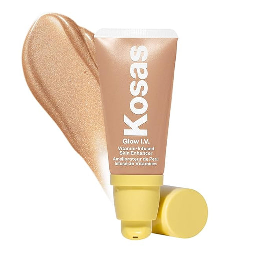 Kosas Glow I.V. Vitamin-Infused Skin Enhancer Face Makeup - Tinted Beauty Highlighter for a Healthy Glow - Radiate-Velvo Beauty
