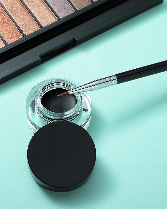 Eyeliner Brush Ultra Fine Point Premium Gel Eyeliner Brush Nylon Bristles Professional Makeup Tools for Lquid Powder And Paste Black (E819)-Velvo Beauty