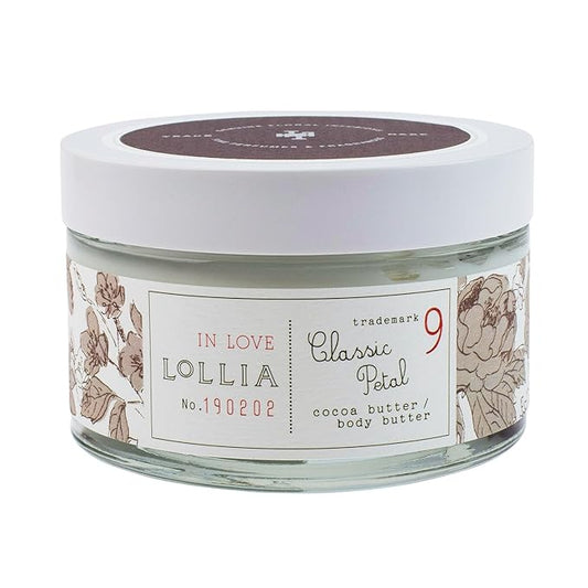 LOLLIA In Love Body Butter, 5.5 oz. - Classic Petal Fragrance - Shea Butter & Cocoa Butter, Body Lotion for Women, Hydrating & Smooth Body Moisturizer-Velvo Beauty