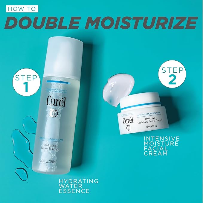 Curel Japanese Skin Care Intensive Face Moisturizer Cream, Hydrating Face Lotion for Dry to Very Dry Sensitive Skin, Anti-Aging, Fragrance-Free, Anti-Wrinkle Japanese Skin Care, 1.4 Oz-Velvo Beauty