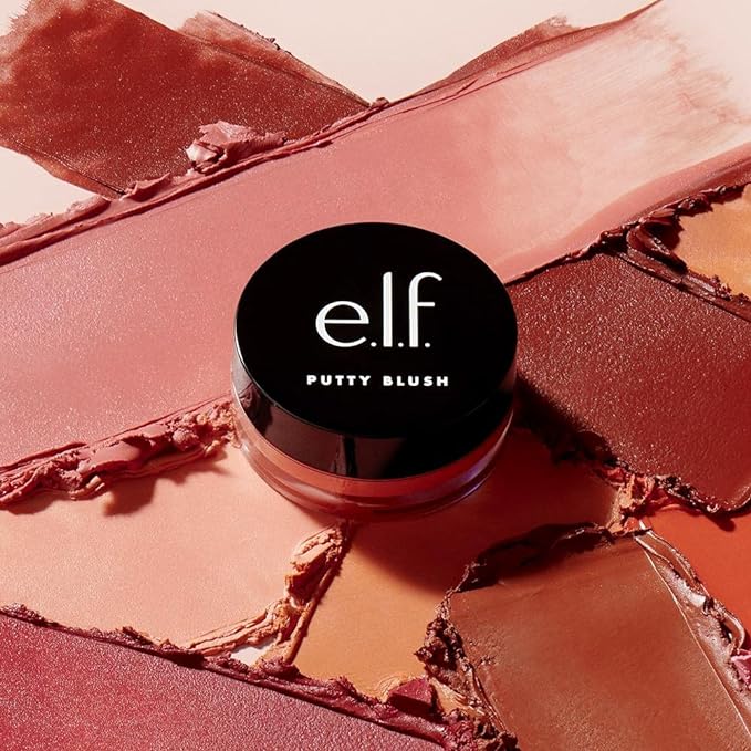 e.l.f. Putty Blush, Creamy & High-Pigment Formula For A Natural Glow, Delivers A Semi-Matte & Powder Finish, Vegan & Cruelty-Free, Fiji-Velvo Beauty