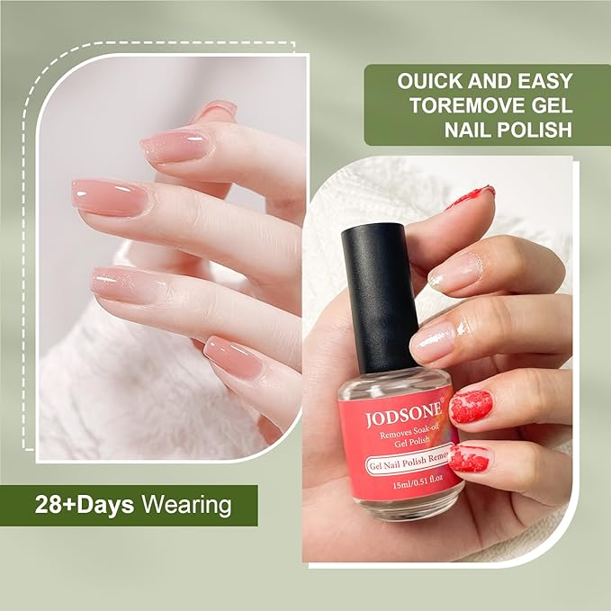 JODSONE Gel Nail Remover Quick Gel Nail Polish Remover and Base Coat Top Coat Simple Set is Suitable for Beginners to Try-Velvo Beauty