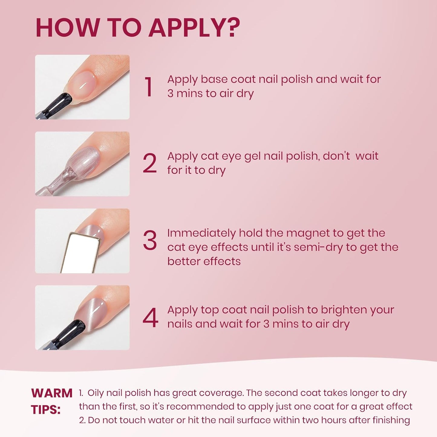 Nude Magnetic Nail Polish Non Gel Quick Dry Glitter Cat Eye Nail Polish Cats Eye Toe Fingernail Air Drying Fast Lacquer Manicure Gift For Women Girls 16ml, 0.54fl oz-Velvo Beauty