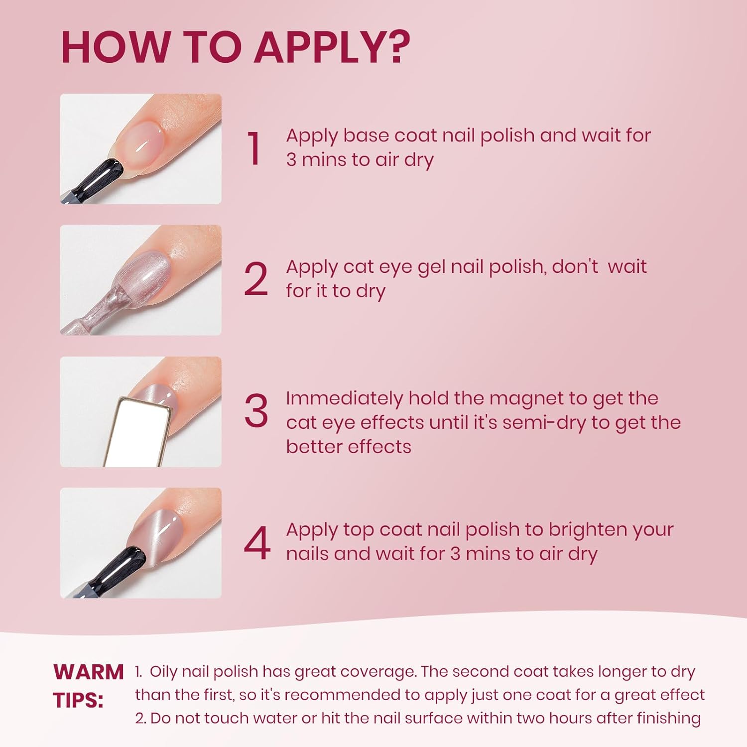 Nude Magnetic Nail Polish Non Gel Quick Dry Glitter Cat Eye Nail Polish Cats Eye Toe Fingernail Air Drying Fast Lacquer Manicure Gift For Women Girls 16ml, 0.54fl oz-Velvo Beauty