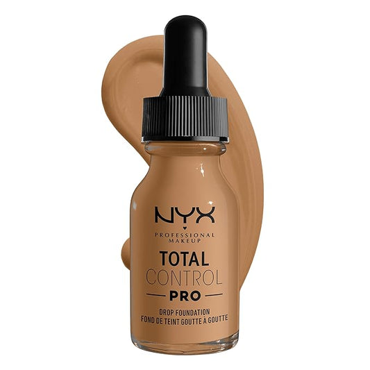 NYX PROFESSIONAL MAKEUP Total Control Pro Drop Foundation, Skin-True Buildable Coverage - Golden-Velvo Beauty