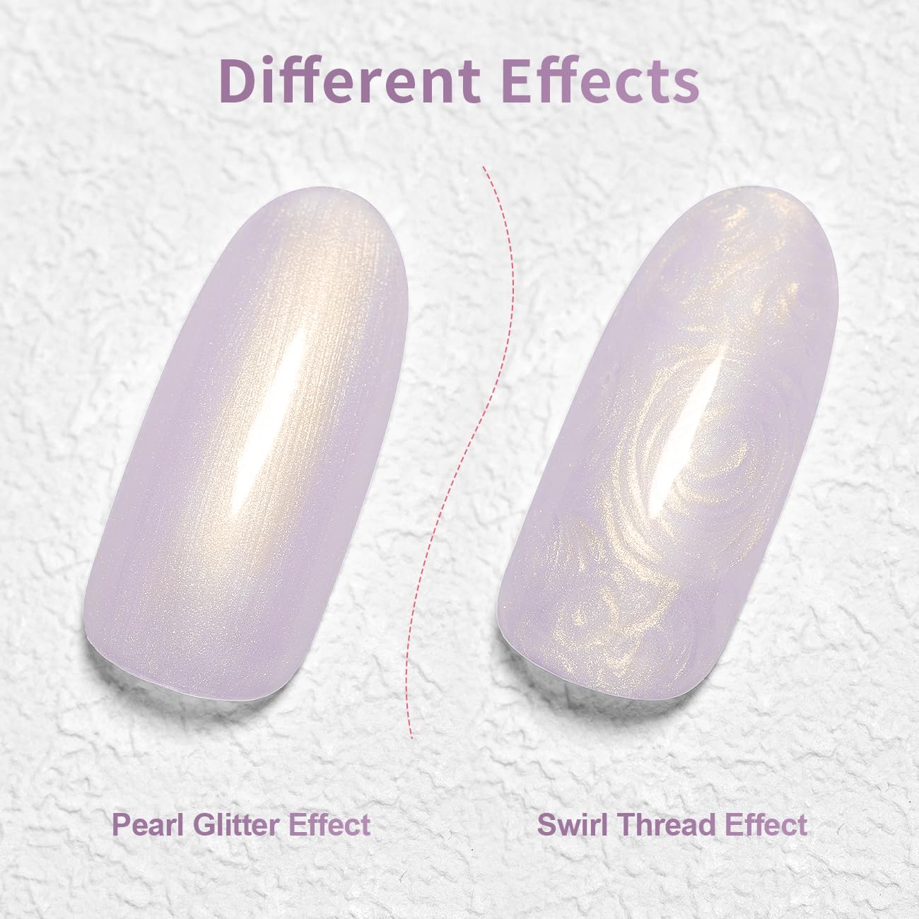 RARJSM Pearl Gold Gel Liner Nail Art Pearlescent Milky Light Purple White Golden Shell Glitter Swirl Effect Gel Nail Polish 8ml Build in Thin Brush Painted Drawing Striper Gelpolish Curing Requires-Velvo Beauty