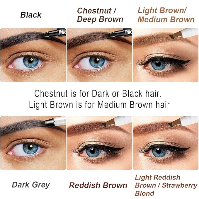 iMethod Eyebrow Pen - iMethod Eye Brown Makeup, Eyebrow Pencil with a Micro-Fork Tip Applicator Creates Natural Looking Brows Effortlessly and Stays on All Day, Dark Brown-Velvo Beauty