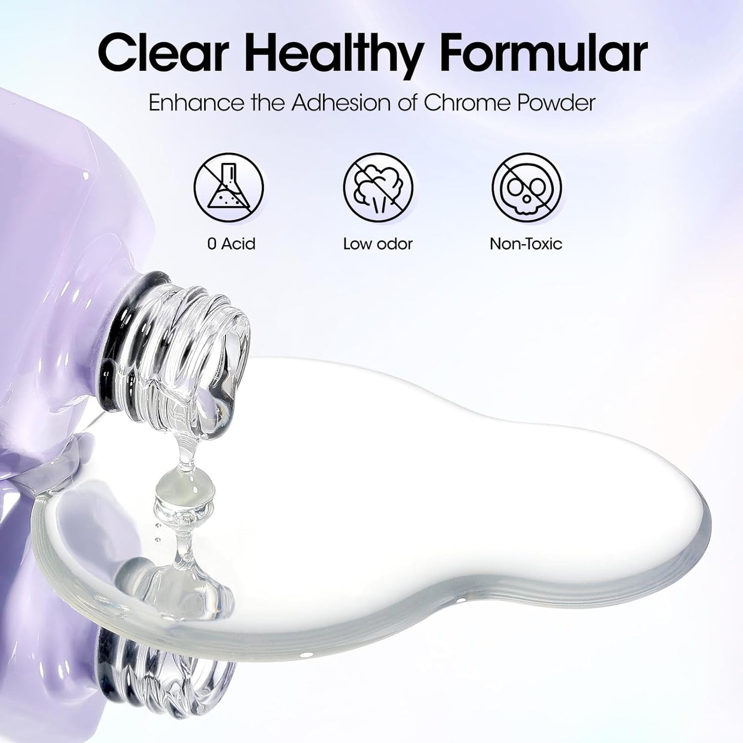 GELLEN 18ml Gel Top Coat for Chrome Nail Powder, No Wipe Clear Top Coat Polish, High Glossy Mirror Effect, UV Light Needed, Long Lasting Soak off, for Metallic Gel, Nail Art Manicure-Velvo Beauty