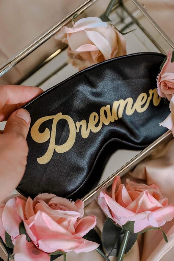 SMUG Satin Sleep Mask & Eye Mask | Travel Sleep Masks for Women & Men | Soft Sleeping Eye Mask to Nourish Skin & Reduce Dark Circles | Eye Sleep Mask Shades to Block Out Light | Dreamer-Velvo Beauty