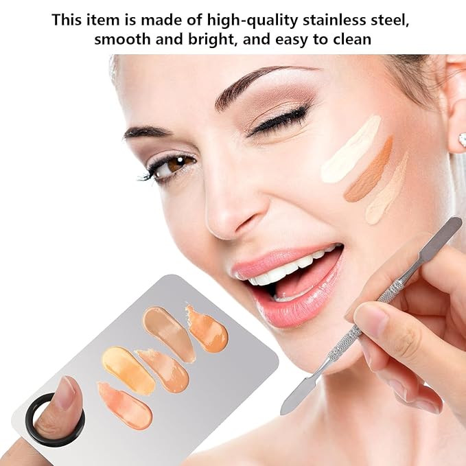 2 Pcs Professional Cream and Lip Makeup Mixing Palette with Spatula Foundation and Lip Palette Set for Travel-Velvo Beauty