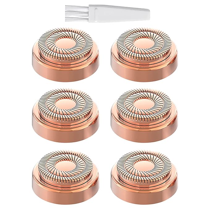 Gen 2 Replacement Heads Compatible With Flawless Facial Hair Remover For Women, Double Ring Replacement Blades For Old Flawless, 6 Count-Velvo Beauty