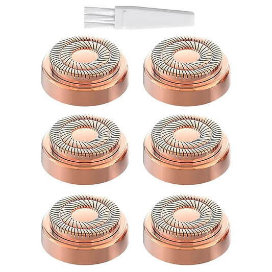 Gen 2 Replacement Heads Compatible With Flawless Facial Hair Remover For Women, Double Ring Replacement Blades For Old Flawless, 6 Count-Velvo Beauty