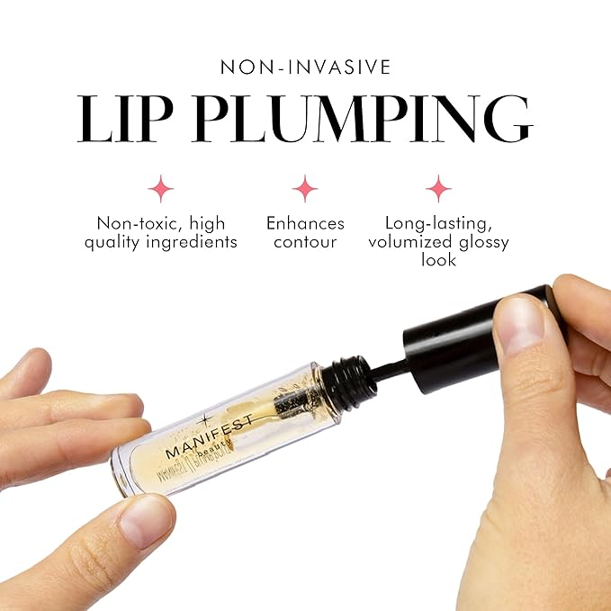 BIG POUT ENERGY Lip Plumper, Chili-Infused Lip Plumping Oil for Full and Smooth Lips, Lip Gloss Finish, With Easy Swipe XL Wand Applicator, Crystal Clear, 0.12 fl oz-Velvo Beauty